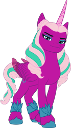 Size: 2477x4447 | Tagged: safe, opaline arcana, alicorn, pony, g5, my little pony: make your mark, official, .ai available, .svg available, concave belly, female, folded wings, g5 brand assets, horn, mare, simple background, slender, solo, svg, thin, transparent background, unshorn fetlocks, vector, wings