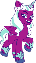 Size: 2363x4192 | Tagged: safe, opaline arcana, alicorn, pony, g5, my little pony: tell your tale, official, .ai available, .svg available, female, g5 brand assets, mare, simple background, solo, svg, transparent background, vector