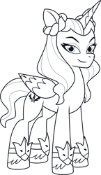 Size: 2469x4263 | Tagged: safe, opaline arcana, alicorn, pony, g5, my little pony: tell your tale, official, .ai available, .svg available, female, g5 brand assets, lineart, mare, simple background, solo, svg, transparent background, vector