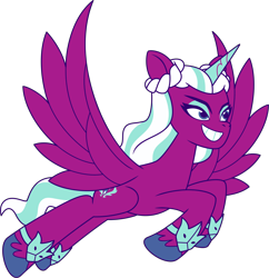 Size: 4139x4268 | Tagged: safe, opaline arcana, alicorn, pony, g5, my little pony: tell your tale, official, .ai available, .svg available, female, g5 brand assets, mare, simple background, solo, svg, transparent background, vector