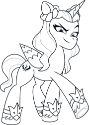 Size: 2918x4072 | Tagged: safe, opaline arcana, alicorn, pony, g5, my little pony: tell your tale, official, .ai available, .svg available, female, g5 brand assets, lineart, mare, simple background, solo, svg, transparent background, vector