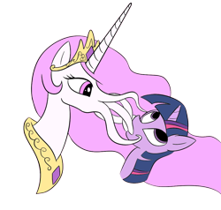 Size: 916x872 | Tagged: safe, artist:ligerstorm, artist:randomfaggot, princess celestia, twilight sparkle, alicorn, pony, unicorn, princess molestia, g4, colored, cthulhu, drawthread, duo, duo female, female, horn, mare, requested art, simple background, species swap, tentacles, transparent background, wip