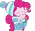 Size: 1193x1080 | Tagged: safe, pinkie pie, human, equestria girls, g4, clothes, coffee, eyes closed, female, hat, simple background, solo, transparent background, winter hat, winter outfit