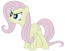 Size: 5000x3899 | Tagged: safe, artist:kooner-cz, fluttershy, earth pony, pony, g4, my little pony: friendship is magic, the return of harmony, 2011, angry, discorded, discorded fluttershy, earth pony fluttershy, female, mare, race swap, simple background, solo, tail, transparent background, vector, wingless