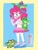 Size: 1560x2080 | Tagged: safe, artist:garybaldor, gummy, pinkie pie, alligator, human, equestria girls, g4, g4.5, my little pony: friendship is magic, my little pony: pony life, alligator plushie, clothes, cookie, cutie mark on clothes, eating, female, food, looking at someone, looking up, male, open mouth, open smile, passepartout, pinkie pie's cutie mark, plushie, self paradox, signature, smiling