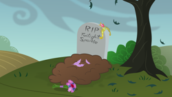 Size: 3840x2160 | Tagged: safe, editor:brokenadam, twilight sparkle, alicorn, 16:9, absurd resolution, death, funeral, grave, rest in peace, twilight sparkle (alicorn)