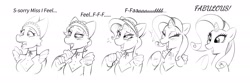 Size: 2048x676 | Tagged: safe, artist:redflare500, rarity, oc, oc:charlotte, dragon, pony, unicorn, g4, character to character, dialogue, female, furry, furry to pony, horn, open mouth, open smile, sketch, smiling, transformation, transformation sequence