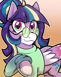 Size: 2400x3000 | Tagged: safe, artist:acluigiyoshi, oc, pony, clothes, female, glasses, mare, solo, sweater