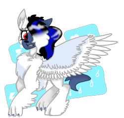 Size: 1634x1549 | Tagged: safe, artist:toffee-the-dingo, oc, oc only, oc:labys, absol, pony, pokefied, pokémon, simple background, solo, transformation, transparent background