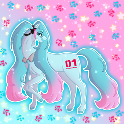 Size: 1600x1600 | Tagged: safe, artist:ireneroxanne666, earth pony, clothes, female, hatsune miku, mare, necktie, solo, vocaloid