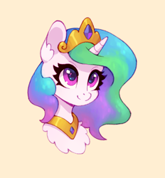 Size: 926x1000 | Tagged: safe, artist:maytee, part of a set, princess celestia, alicorn, pony, g4, bust, cute, cutelestia, digital art, portrait, simple background, solo