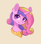 Size: 926x1000 | Tagged: safe, artist:maytee, part of a set, princess cadance, alicorn, pony, g4, bust, cute, cutedance, digital art, portrait, simple background, solo