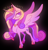 Size: 1123x1166 | Tagged: safe, artist:coolzaart, princess cadance, alicorn, pony, g4, black background, female, hair over one eye, mare, signature, simple background, smiling, solo, thin, thin legs