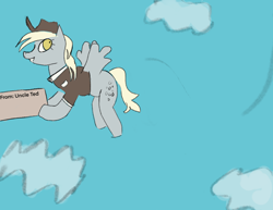 Size: 3300x2550 | Tagged: safe, artist:just_a_nerd, derpy hooves, pegasus, g4, colored, package, simple background