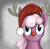 Size: 2520x2480 | Tagged: safe, artist:eels, cheerilee, earth pony, pony, g4, antlers, blank stare, bust, christmas, female, hat, holiday, looking at you, mare, red nose, reindeer antlers, santa hat, solo, stare, staring at you, thousand yard stare