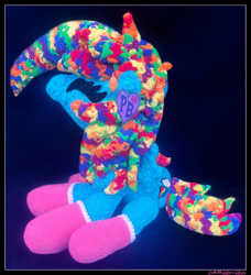 Size: 2981x3264 | Tagged: safe, artist:krazykari, rainbow dash, pony, g4, crochet, irl, photo, plushie, solo