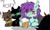 Size: 813x493 | Tagged: safe, artist:lamaka, oc, oc:lust venom, oc:redhorned, bat pony, changeling, pony, alcohol, beer, blushing, curved horn, disguise, disguised changeling, facial hair, glasses, goatee, horn, jewelry, male, piercing, simple background, stallion, село