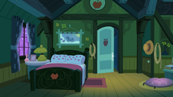 Size: 10667x6000 | Tagged: safe, artist:havebkyourway, .svg available, absurd resolution, applejack's bedroom, bed, hat, no pony, rope, vector