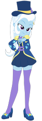 Size: 1900x5370 | Tagged: safe, artist:gmaplay, trixie, human, equestria girls, equestria girls specials, g4, my little pony equestria girls: spring breakdown, blue socks, boots, clothes, cute, diatrixes, female, magician outfit, shoes, simple background, skirt, socks, solo, transparent background