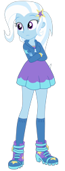 Size: 1900x4962 | Tagged: safe, artist:gmaplay, trixie, human, equestria girls, equestria girls specials, g4, my little pony equestria girls: better together, my little pony equestria girls: forgotten friendship, blue socks, boots, clothes, cute, diatrixes, female, magician outfit, shoes, simple background, skirt, socks, solo, transparent background