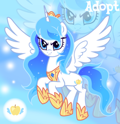 Size: 1280x1316 | Tagged: safe, artist:vi45, oc, alicorn, pony, crown, female, jewelry, mare, regalia, solo