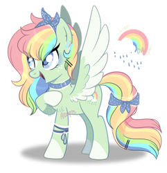 Size: 1280x1328 | Tagged: safe, artist:dixieadopts, oc, oc:stormy acres, pegasus, pony, female, magical lesbian spawn, mare, offspring, parent:fluttershy, parent:rainbow dash, parents:flutterdash, solo