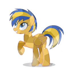 Size: 2048x2048 | Tagged: safe, artist:johnnybro288, artist:mlpfan3991, oc, oc:flare spark, crystal pony, pegasus, g4, female, simple background, smiling, solo, transparent background, vector