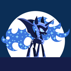 Size: 3300x3300 | Tagged: safe, artist:samoht-lion, nightmare moon, alicorn, pony, g4, solo, style emulation