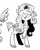 Size: 1080x1350 | Tagged: safe, artist:batzy-artz, part of a set, fluttershy, pegasus, pony, g4, alternate design, alternate tailstyle, black and white, blush scribble, blushing, colored hooves, cut tail, female, folded wings, grayscale, hooves, looking up, mare, monochrome, raised hoof, shiny hooves, short tail, simple background, sketch, smiling, solo, standing, standing on three hooves, straight tail, tail, three quarter view, unshorn fetlocks, wavy mane, white background, wings