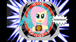 Size: 828x465 | Tagged: safe, artist:2025forever, fluttershy, pegasus, g4, kindness, pony rangers, power rangers, solo