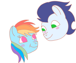 Size: 2513x2069 | Tagged: safe, rainbow dash, soarin', pegasus, pony, female, male, mare, ship:soarindash, shipping, stallion, straight