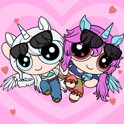 Size: 4134x4134 | Tagged: safe, oc, oc:qiran, oc:冰霜玄冰, alicorn, the powerpuff girls