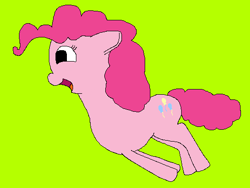 Size: 527x397 | Tagged: safe, artist:jittermouse, pinkie pie, earth pony, pony, g4, happy, jumping, ms paint, solo