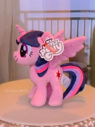 Size: 1825x2434 | Tagged: safe, reesee, twilight sparkle, alicorn, pony, g4, official, fixed, irl, merchandise, miniso, photo, plushie, pony plushie, side view, solo, spread wings, twilight sparkle (alicorn), wings