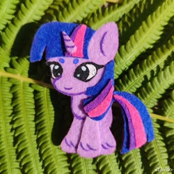 Size: 960x960 | Tagged: safe, artist:sofia metropolskaya, twilight sparkle, g4, chibi, craft, cute, felt, felting, handmade, looking away, photo, smiling, standing, twiabetes