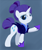 Size: 2034x2445 | Tagged: safe, artist:itchystomach, rarity, unicorn, g4, alternate hairstyle, alternate timeline, alternate universe, clothes, frown, hair bun, horn, night maid rarity, nightmare takeover timeline, pointing, shoes, solo, suit