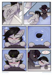 Size: 2480x3508 | Tagged: safe, artist:sonigiraldo, oc, oc only, oc:mistral dreamer, oc:silver moon, pegasus, pony, comic:bathing bliss, :o, bath, bathing, bathing together, bathtub, blushing, chest fluff, comic, dialogue, dock, duo, duo male and female, ear fluff, eyes closed, eyes open, female, folded wings, indoors, male, mare, oc x oc, one eye closed, open mouth, pegasus oc, shipping, speech bubble, stallion, straight, tail, talking, water, wings