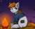 Size: 1200x1000 | Tagged: safe, artist:namelessplaza, oc, oc only, oc:littlepip, pony, unicorn, fallout equestria, bonfire, cigarette, fallout, female, fire, grass, horn, night, solo, tree