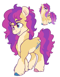 Size: 1085x1395 | Tagged: safe, artist:caffeinatedcarny, bon bon (g1), earth pony, pony, g1, my little pony tales, coat markings, colored hooves, countershading, heterochromia, hooves, multicolored hooves, redesign, simple background, socks (coat markings), solo, transparent background, unshorn fetlocks