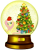 Size: 1700x2177 | Tagged: safe, artist:lizzmcclin, fluttershy, pegasus, pony, g4, christmas, christmas tree, hat, holiday, santa hat, simple background, snow globe, transparent background, tree