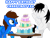 Size: 1024x768 | Tagged: safe, artist:bluemario11, oc, oc only, oc:blue thunder, oc:shane park, pegasus, pony, birthday cake, cake, food, male, simple background, transparent background