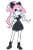 Size: 685x1025 | Tagged: safe, artist:megalayed, oc, oc only, oc:melody marionette, equestria girls, g4, clothes, dress, female, simple background, smiling, solo, transparent background