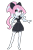 Size: 661x994 | Tagged: safe, artist:megalayed, oc, oc only, oc:melody marionette, equestria girls, g4, clothes, dress, female, high res, simple background, smiling, solo, transparent background