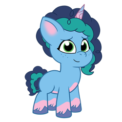 Size: 768x768 | Tagged: safe, artist:bluemario11, misty brightdawn, pony, unicorn, g5, female, filly, foal, horn, simple background, transparent background