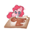 Size: 2224x2020 | Tagged: safe, artist:azaani, pinkie pie, earth pony, pony, g4, cute, diapinkes, female, gingerbread (food), gingerbread pony, high res, icing bag, mare, mouth hold, simple background, solo, white background