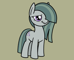 Size: 2047x1649 | Tagged: safe, artist:ewoudcponies, marble pie, earth pony, pony, g4, beige background, female, hair over one eye, lidded eyes, looking at you, mare, simple background, smiling, smiling at you, solo