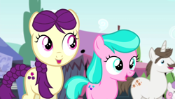 Size: 1280x720 | Tagged: safe, screencap, aquamarine, boysenberry, hondo flanks, sweetie belle, pony, g4, inspiration manifestation, my little pony: friendship is magic