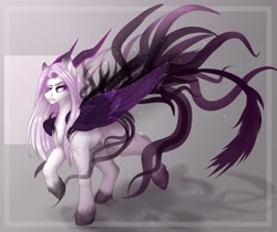 Size: 1993x1672 | Tagged: safe, artist:charlotte38, oc, oc only, pegasus, horns, male, solo, stallion