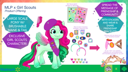 Size: 2000x1125 | Tagged: safe, scout kindheart, pegasus, pony, g5, official, leak, concave belly, concept art, cyan eyes, female, girl scout, gray background, green coat, green hooves, hat, mare, scout, simple background, smiling, thin, transparent background, two toned mane, unshorn fetlocks