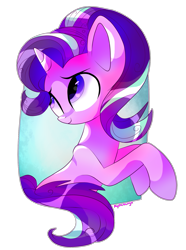 Size: 1429x1917 | Tagged: safe, artist:mizuunie, starlight glimmer, pony, unicorn, g4, cute, female, glimmerbetes, horn, mare, smiling, solo